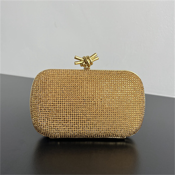 bottega veneta knot crystal-embellished clutch #717622